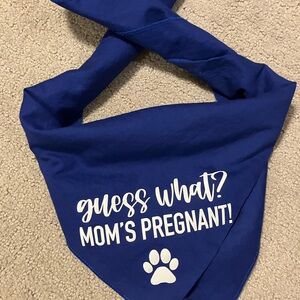 Blue Dog Bandana - Guess What? Mom's Pregnant!